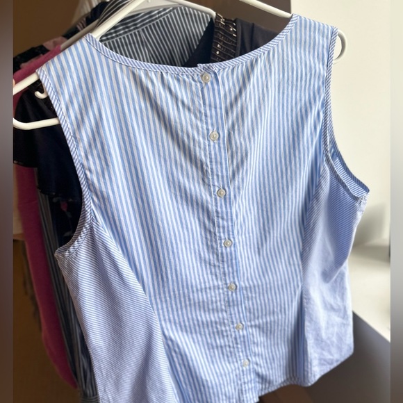 Tristan Blue and White Striped Tank Top - Picture 10 of 14